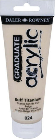 Colore acrilico fine Graduate - 120 ml - titanium buff - Daler Rowney Giochi e giocattoli/Attività creative/Accessori per disegnare e colorare/Pittura/Acquarelli Eurocartuccia - Pavullo, Commerciovirtuoso.it