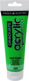 Colore acrilico fine Graduate - 120 ml - verde foglia - Daler Rowney Giochi e giocattoli/Attività creative/Accessori per disegnare e colorare/Pittura/Acquarelli Eurocartuccia - Pavullo, Commerciovirtuoso.it