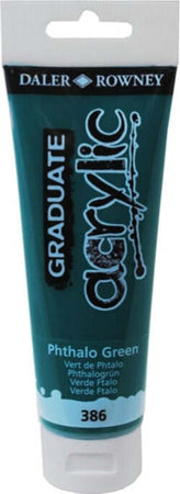Colore acrilico fine Graduate - 120 ml - verde ftalo - Daler Rowney Giochi e giocattoli/Attività creative/Accessori per disegnare e colorare/Pittura/Acquarelli Eurocartuccia - Pavullo, Commerciovirtuoso.it