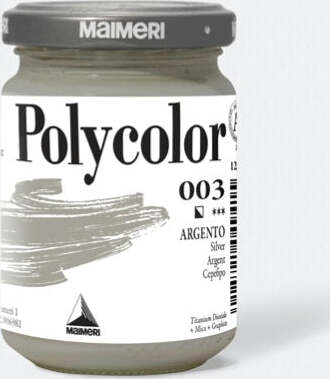 Colore vinilico Polycolor - 140 ml - argento - Maimeri Giochi e giocattoli/Attività creative/Accessori per disegnare e colorare/Pittura/Acquarelli Eurocartuccia - Pavullo, Commerciovirtuoso.it