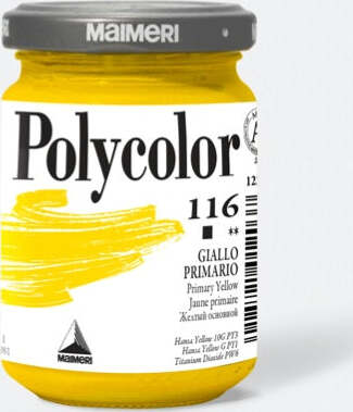 Colore vinilico Polycolor - 140 ml - giallo primario - Maimeri Giochi e giocattoli/Attività creative/Accessori per disegnare e colorare/Pittura/Acquarelli Eurocartuccia - Pavullo, Commerciovirtuoso.it