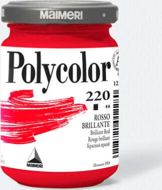 Colore vinilico Polycolor - 140 ml - rosso brillante - Maimeri Giochi e giocattoli/Attività creative/Accessori per disegnare e colorare/Pittura/Acquarelli Eurocartuccia - Pavullo, Commerciovirtuoso.it