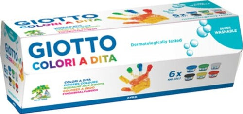 Colori a dita - 100 ml - colori assortiti - Giotto - conf. 6 pezzi Giochi e giocattoli/Attività creative/Accessori per disegnare e colorare/Pittura/Pittura per le dita Eurocartuccia - Pavullo, Commerciovirtuoso.it