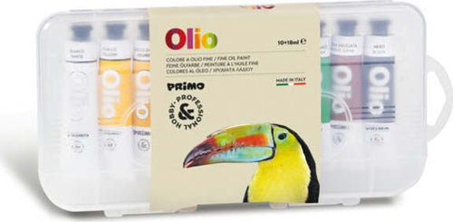 Colori a olio e acrilici - tubo da 18ml - colori assortiti - Primo - astuccio 10 colori Giochi e giocattoli/Attività creative/Accessori per disegnare e colorare/Pastelli Eurocartuccia - Pavullo, Commerciovirtuoso.it