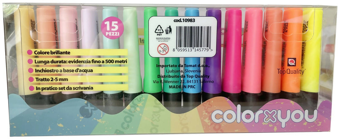 Colorxyou evidenziatore in deskset da 15colori new 24