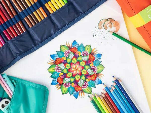 Colourbook Astuccio Portapastelli a Rotolo Creativity Porta Matite Colorate