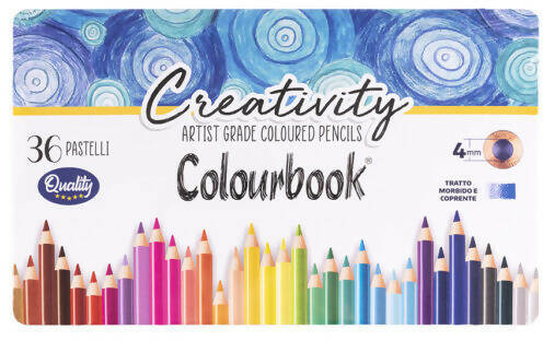 Colourbook Pastelli Artist Grade Creativity Set Di Matite Colorate per Disegnare E Colorare