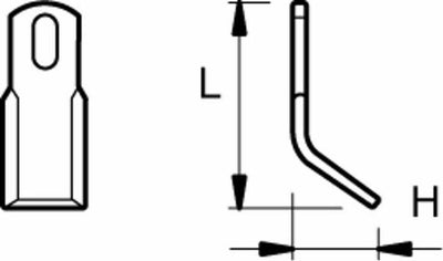 Coltello lunghezza 103mm altezza 45mm adattabile a a Cosma, Energreen, Falconero, Ferri, Orsi, Sandri