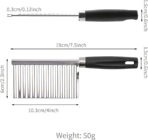 Coltello Ondulato Per Patate Cetrioli In Acciaio Affettatrice Accessori Cucina Casa e cucina/Utensili da cucina/Taglia patate Trade Shop italia - Napoli, Commerciovirtuoso.it
