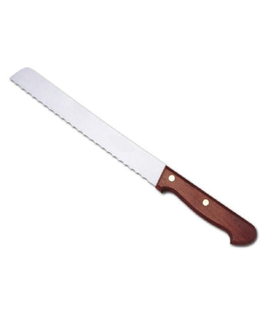 Coltello Seghettato Per Taglia Pane Utensile Da Cucina Con Manico In Legno 32cm