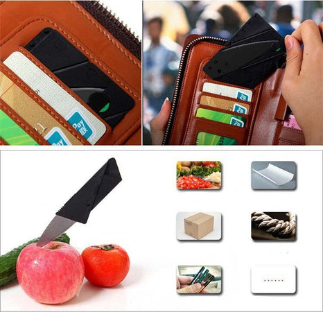 COLTELLO TATTICO A CARTA DI CREDITO CARDSHARP PIEGHEVOLE CARD KNIFE CAMPEGGIO Sport e tempo libero/Attività ricreative all'aperto/Camping e outdoor/Coltelli e attrezzi/Coltelli tascabili Trade Shop italia - Napoli, Commerciovirtuoso.it