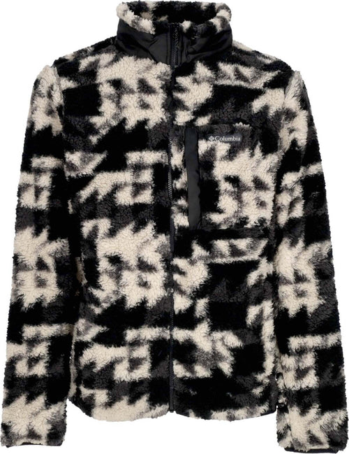 COLUMBIA-Orsetto-Uomo-Winter-Pass-Print-Fleece-Full-Zip-Black-Quilted-da-uomo