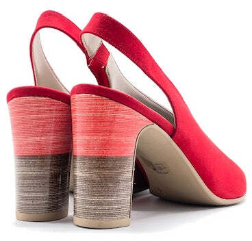 COMART Sandalo donna in camoscio rosso