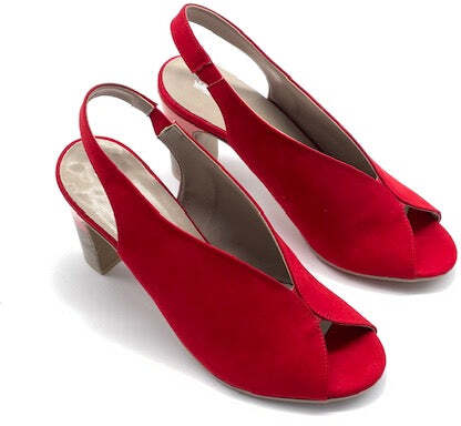 COMART Sandalo donna in camoscio rosso