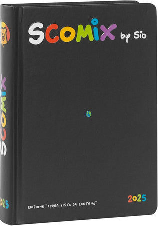 COMIX Scomix by Sio - Diario Scolastico 16 Mesi 2024-2025, Diario Scuola per Bambini e Ragazzi, Colorato, con Copertina Rigida e 512 Pagine, Ideale per Scuola Elementare e Media, 12x16.5 cm, Nero
