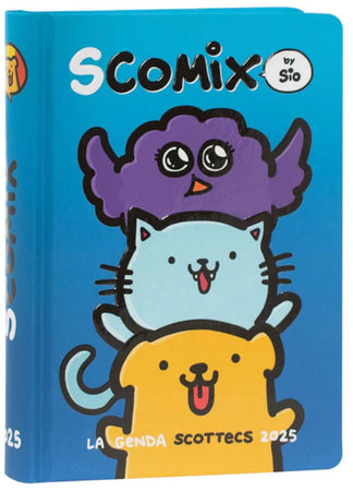 COMIX Scomix by Sio - Diario Scolastico 16 Mesi 2024-2025, Diario Scuola per Bambini e Ragazzi, Colorato, con Copertina Rigida e 512 Pagine, Ideale per Scuola Elementare e Media, 12x16.5 cm, Nero