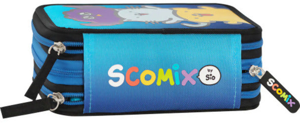 Comix Scomix By Sio Astuccio Triplo Riempito Astuccio Scuola 3 Zip 45Pz