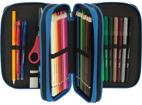 Comix Scomix By Sio Astuccio Triplo Riempito Astuccio Scuola 3 Zip 45Pz