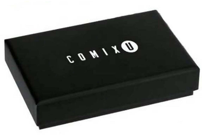 Comix U Portafoglio Donna Glamour Bianco Panna Ecopelle Due Scomparti Con Tasca Portafoglio Porta Tessere Con Cerniera E Bottoni 19x10,5cm