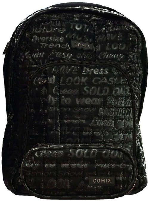 Comix Zaino Scuola Quilited + Astuccio Ovale Coordinato Set Scuola Ragazze Zaino Porta Pc Schienale Imbottito Spallacci Regolabili Panini
