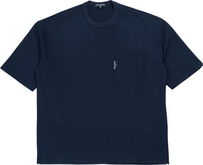 COMME-DES-GARÃONS-HOMME-T-shirt-in-cotone-in-blu-navy-da-uomo