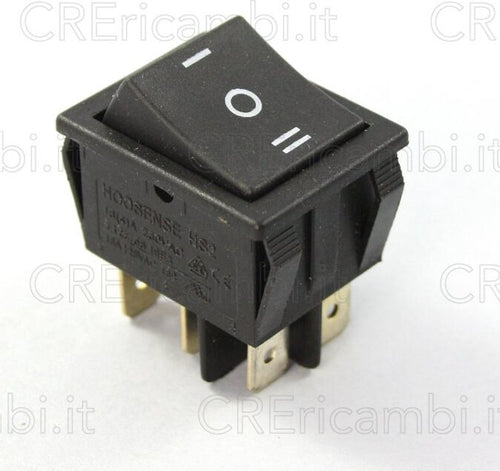 Commutatore-Bipolare-Rettangolare-Largo,-Nero,-16A,-21.5x25mm,-6-Faston-da-6.3mm