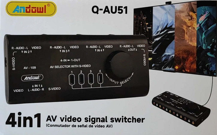 Commutatore Di Segnale Audio-video Av 4 In 1 Q-au51 Per Lettore Dvd Videocamera Elettronica/Home Audio e Hi-Fi/Accessori/Distributori/Selettori audio-video Trade Shop italia - Napoli, Commerciovirtuoso.it