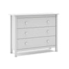 Comò Max 3 cassetti in legno massiccio colore bianco