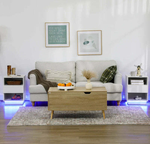 Comodini-Moderni-con-LED,-Set-2-Pezzi-in-Truciolato-Bianco-con-Cassetto-e-2-Ripiani-Aperti,-40x40x55-cm-MN2831-670V01WTMN2