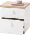 Comodino bianco laccato Globo con 2 cassetti per cameretta moderna Casa e cucina/Arredamento/Camera da letto/Comodini Decor Space - Altamura, Commerciovirtuoso.it