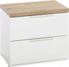 Comodino bianco laccato Mundi con 2 cassetti per cameretta moderna Casa e cucina/Arredamento/Camera da letto/Comodini Decor Space - Altamura, Commerciovirtuoso.it