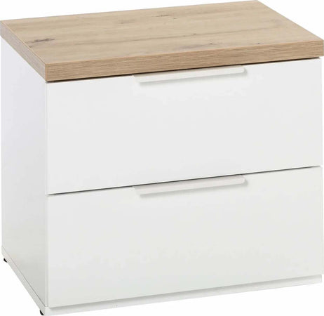 Comodino bianco laccato Mundi con 2 cassetti per cameretta moderna Casa e cucina/Arredamento/Camera da letto/Comodini Decor Space - Altamura, Commerciovirtuoso.it