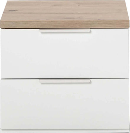 Comodino bianco laccato Mundi con 2 cassetti per cameretta moderna Casa e cucina/Arredamento/Camera da letto/Comodini Decor Space - Altamura, Commerciovirtuoso.it