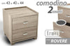 Comodino Camera Letto Moderno 2 Cassetti Legno Rovere 44x43x40cm Mobile 623462 Casa e cucina/Arredamento/Camera da letto/Comodini Trade Shop italia - Napoli, Commerciovirtuoso.it