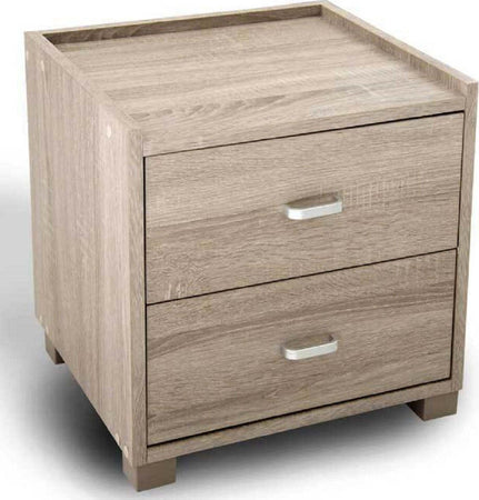Comodino Camera Letto Moderno 2 Cassetti Legno Rovere 44x43x40cm Mobile 623462 Casa e cucina/Arredamento/Camera da letto/Comodini Trade Shop italia - Napoli, Commerciovirtuoso.it