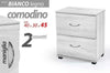 Comodino-Con-2-Cassetti-Letto-Moderno-H45xl40xp30-Legno-Bianco-Rovere-Sbiancato