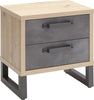 Comodino con 2 cassetti rovere e cemento modello industrial arredamento moderno Casa e cucina/Arredamento/Camera da letto/Comodini Decor Space - Altamura, Commerciovirtuoso.it