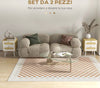 Comodino-con-Cassetti-Set-2-Pezzi-in-Truciolato-e-MDF-in-stile-Boho,-40x40x55-cm,-Rovere-e-Bianco-YI9831-689V80NDYI9