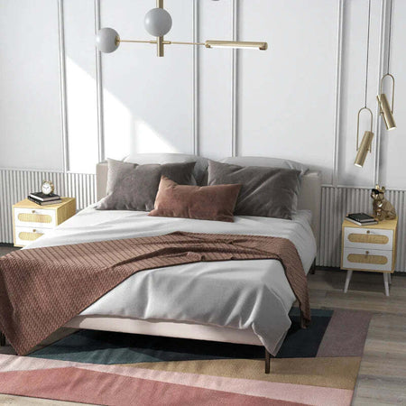Comodino-con-Cassetti-Set-2-Pezzi-in-Truciolato-e-MDF-in-stile-Boho,-40x40x55-cm,-Rovere-e-Bianco-YI9831-689V80NDYI9