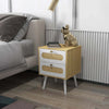 Comodino-con-Cassetti-Set-2-Pezzi-in-Truciolato-e-MDF-in-stile-Boho,-40x40x55-cm,-Rovere-e-Bianco-YI9831-689V80NDYI9
