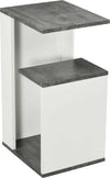 Comodino-con-Ripiano-Aperto-in-Truciolato-dal-Design-Irregolare,-35x29.5x60-cm,-Grigio-e-Bianco-DR6831-569WTDR6