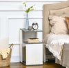 Comodino-con-Ripiano-Aperto-in-Truciolato-dal-Design-Irregolare,-35x29.5x60-cm,-Grigio-e-Bianco-DR6831-569WTDR6