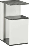 Comodino-con-Ripiano-Aperto-in-Truciolato-dal-Design-Irregolare,-35x29.5x60-cm,-Grigio-e-Bianco-DR6831-569WTDR6