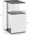 Comodino-con-Ripiano-Aperto-in-Truciolato-dal-Design-Irregolare,-35x29.5x60-cm,-Grigio-e-Bianco-DR6831-569WTDR6