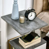 Comodino-con-Ripiano-Aperto-in-Truciolato-dal-Design-Irregolare,-35x29.5x60-cm,-Grigio-e-Bianco-DR6831-569WTDR6