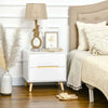 Comodino-Moderno-con-2-Cassetti-in-Truciolato-e-Gambe-in-Legno-di-Pino,-50Lx40Px50.5A-cm,-Bianco-HU2831-592V00WTHU2