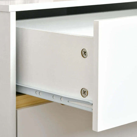 Comodino-Moderno-con-2-Cassetti-in-Truciolato-e-Gambe-in-Legno-di-Pino,-50Lx40Px50.5A-cm,-Bianco-HU2831-592V00WTHU2