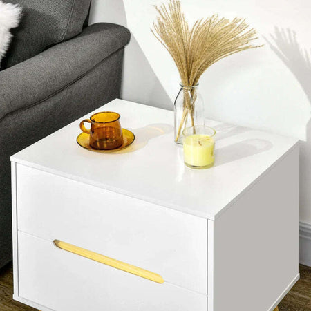 Comodino-Moderno-con-2-Cassetti-in-Truciolato-e-Gambe-in-Legno-di-Pino,-50Lx40Px50.5A-cm,-Bianco-HU2831-592V00WTHU2
