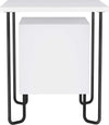 Comodino-Moderno-con-Armadietto-e-Mensola-in-Legno-e-Gambe-in-Metallo,-40x40x45cm-BV9831-584V00WTBV9