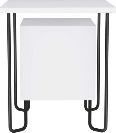 Comodino-Moderno-con-Armadietto-e-Mensola-in-Legno-e-Gambe-in-Metallo,-40x40x45cm-BV9831-584V00WTBV9
